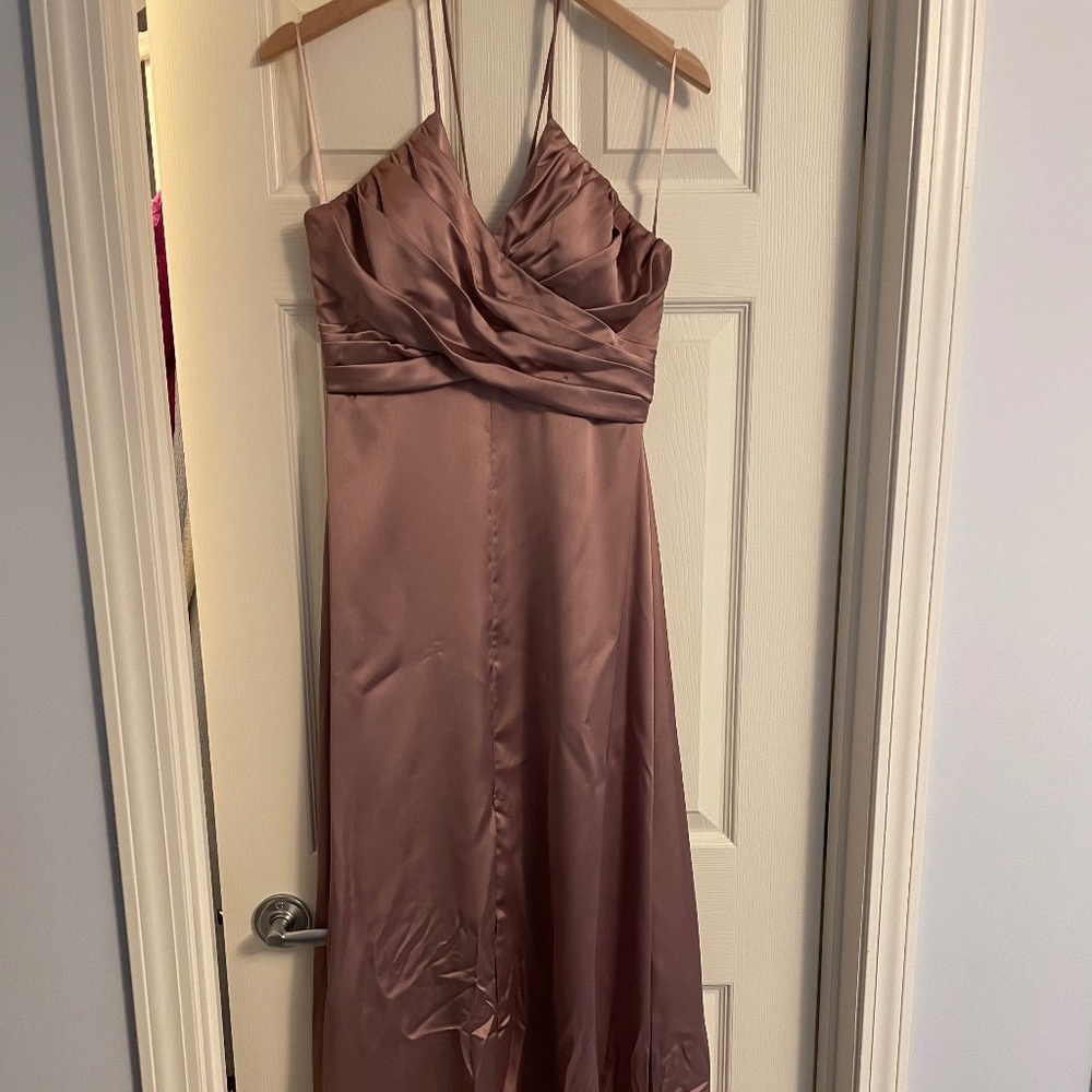 Revelry satin bridesmaid dress